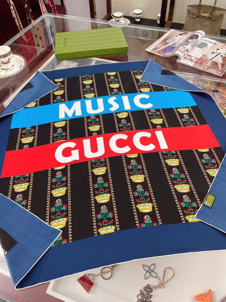 Gucci silk square scarf