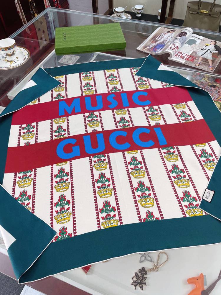 Gucci silk square scarf