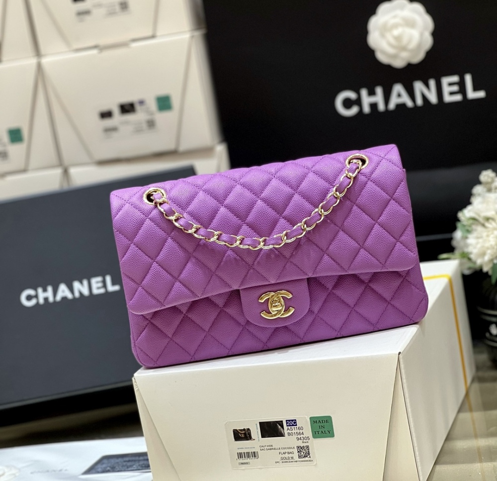 Chanel 𝘾𝙡𝙖𝙨𝙨𝙞𝙘 𝙁𝙡𝙖𝙥 bag 22B 1112 MM 25cm Mirror Boutique