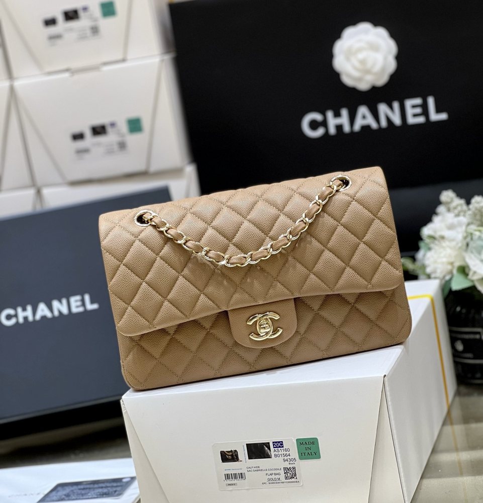 Chanel 𝘾𝙡𝙖𝙨𝙨𝙞𝙘 𝙁𝙡𝙖𝙥 bag 22B 1112 MM 25cm Mirror Boutique