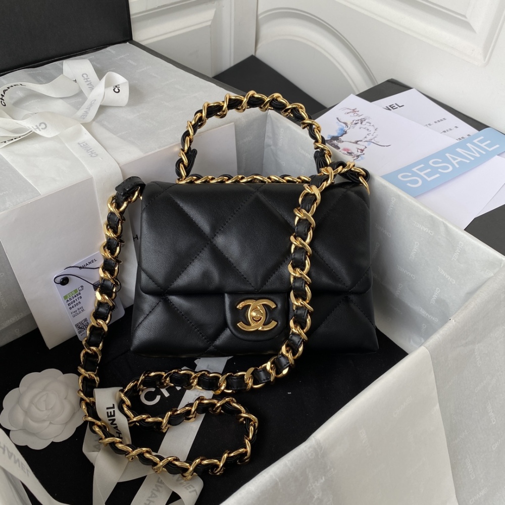 Chanel 22bs PILLOE BAG flap MM AS3498 Mirror Boutique