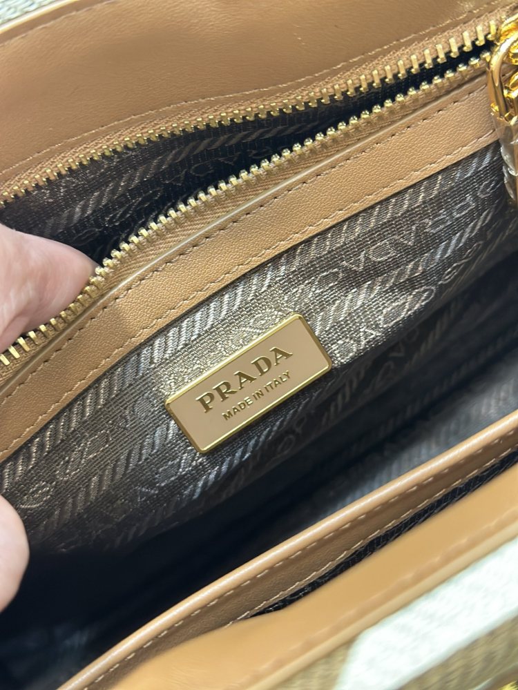 Prada Embroidered TOTE Bag 1BA354 MM  28cm Mirror Boutique