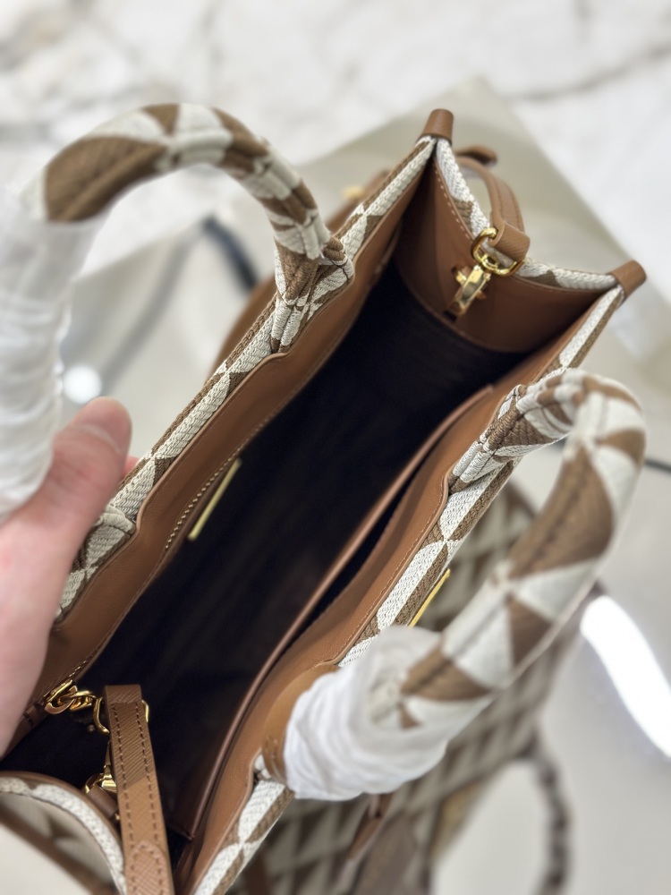 Prada Embroidered TOTE Bag 1BA354 MM  28cm Mirror Boutique