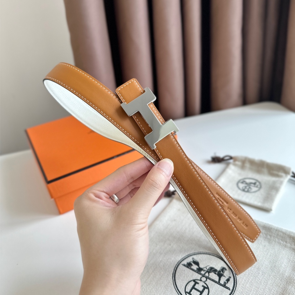 HERMES reversible belt 2.4cm