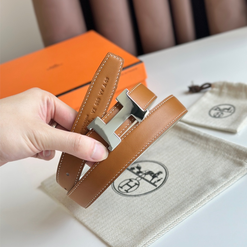 HERMES reversible belt 2.4cm