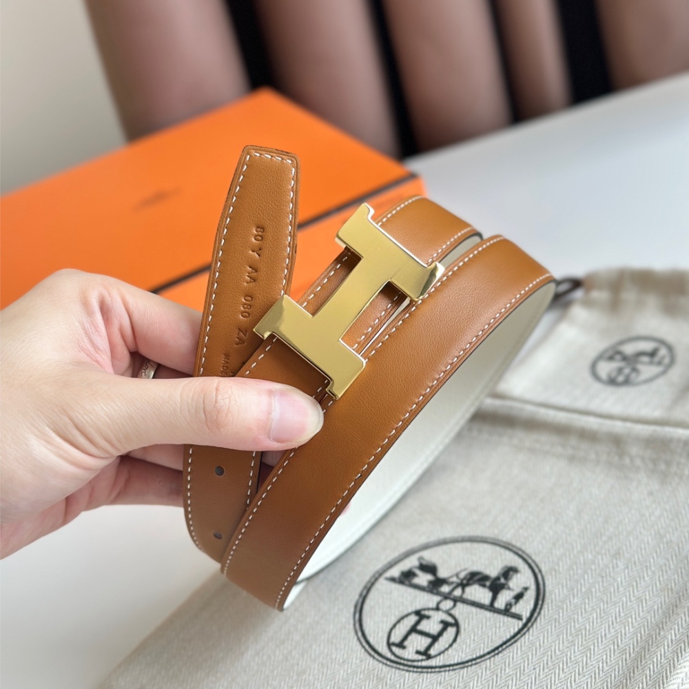 HERMES reversible belt 2.4cm