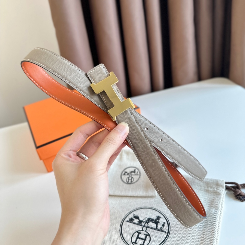 HERMES reversible belt 2.4cm