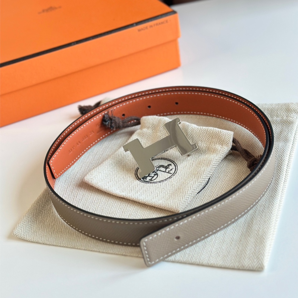 HERMES reversible belt 2.4cm