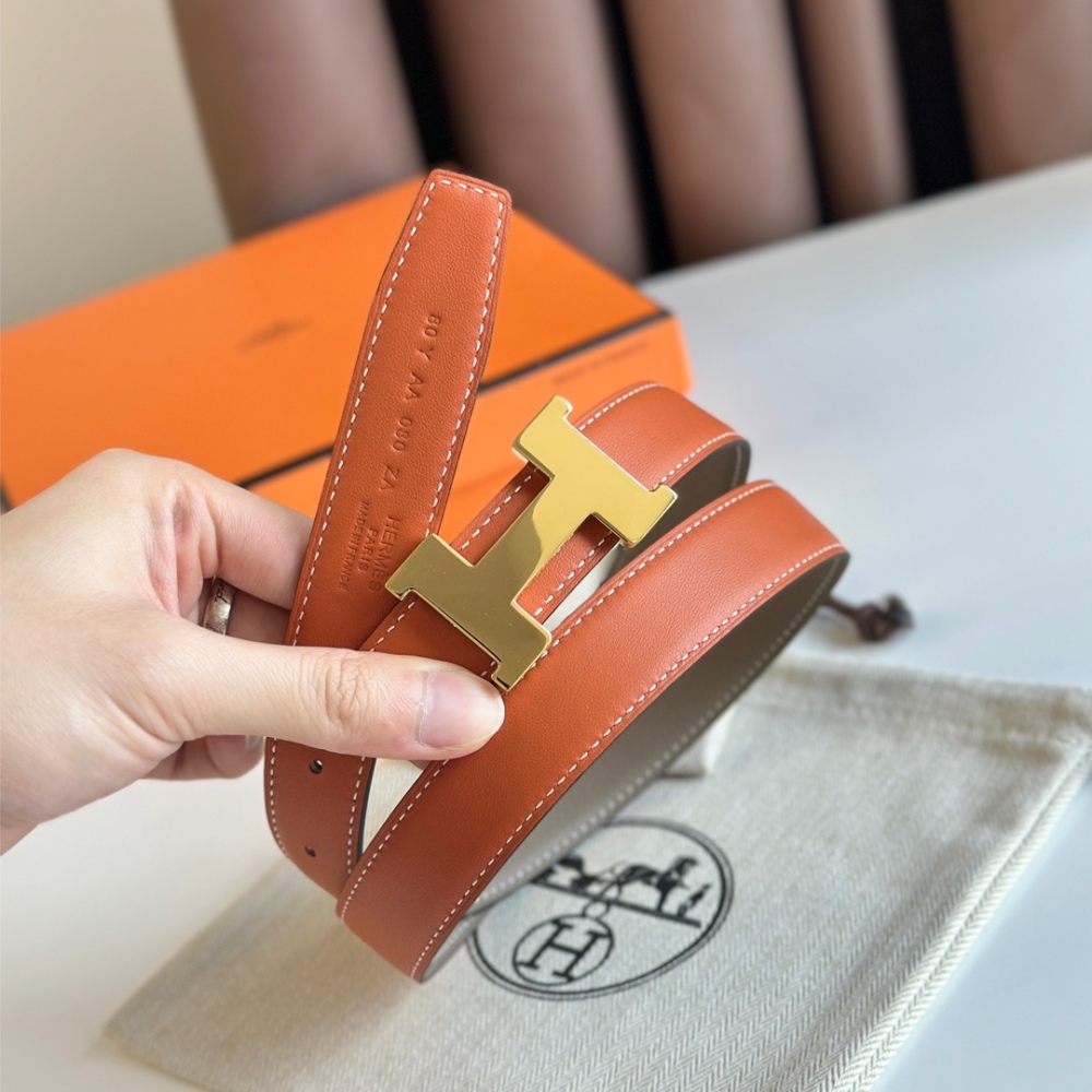 HERMES reversible belt 2.4cm