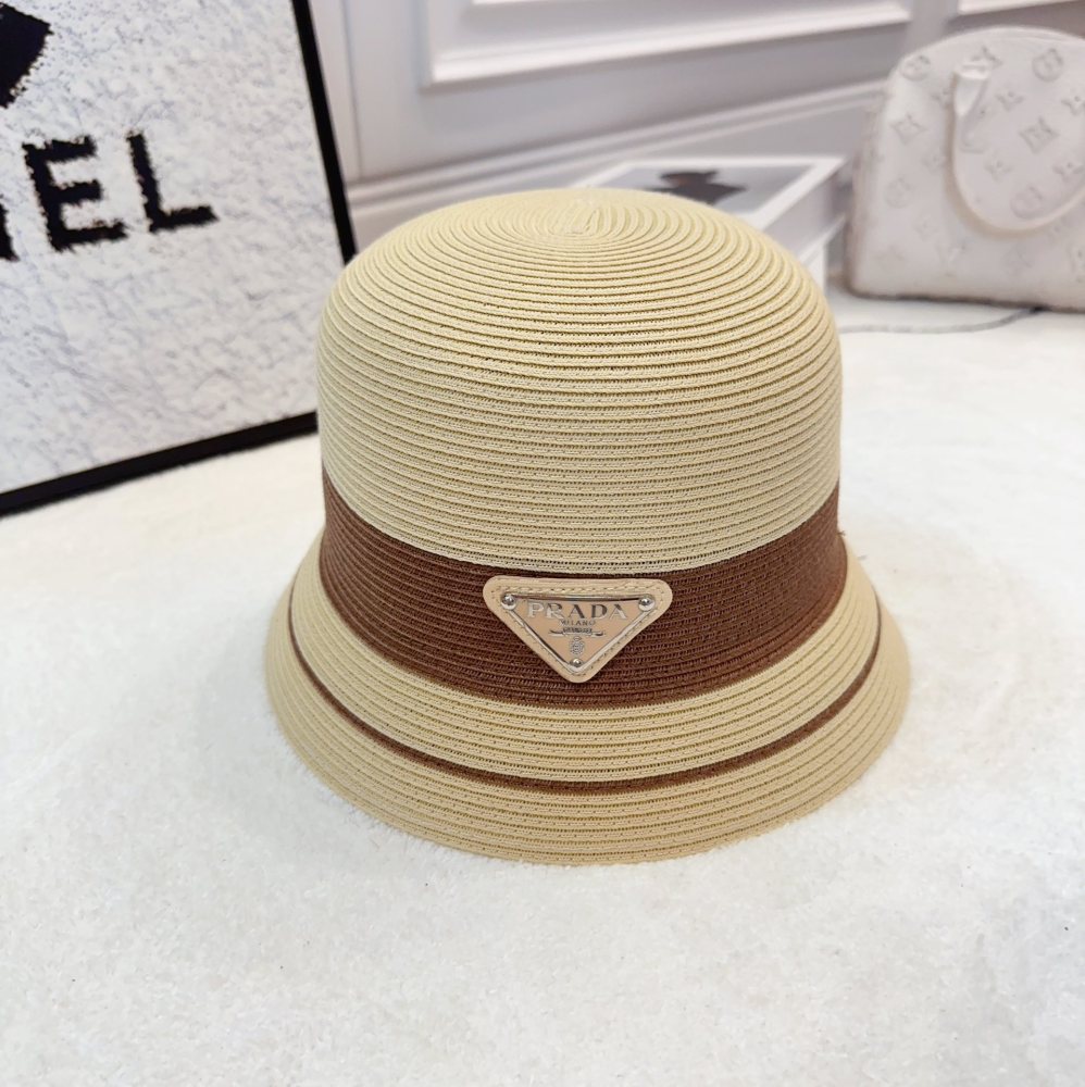 Prada straw bucket hat