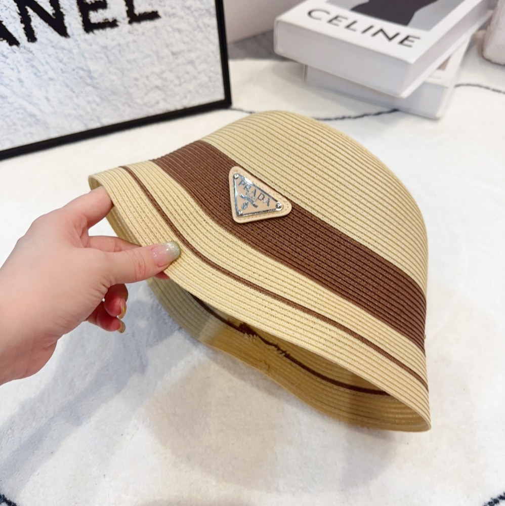 Prada straw bucket hat