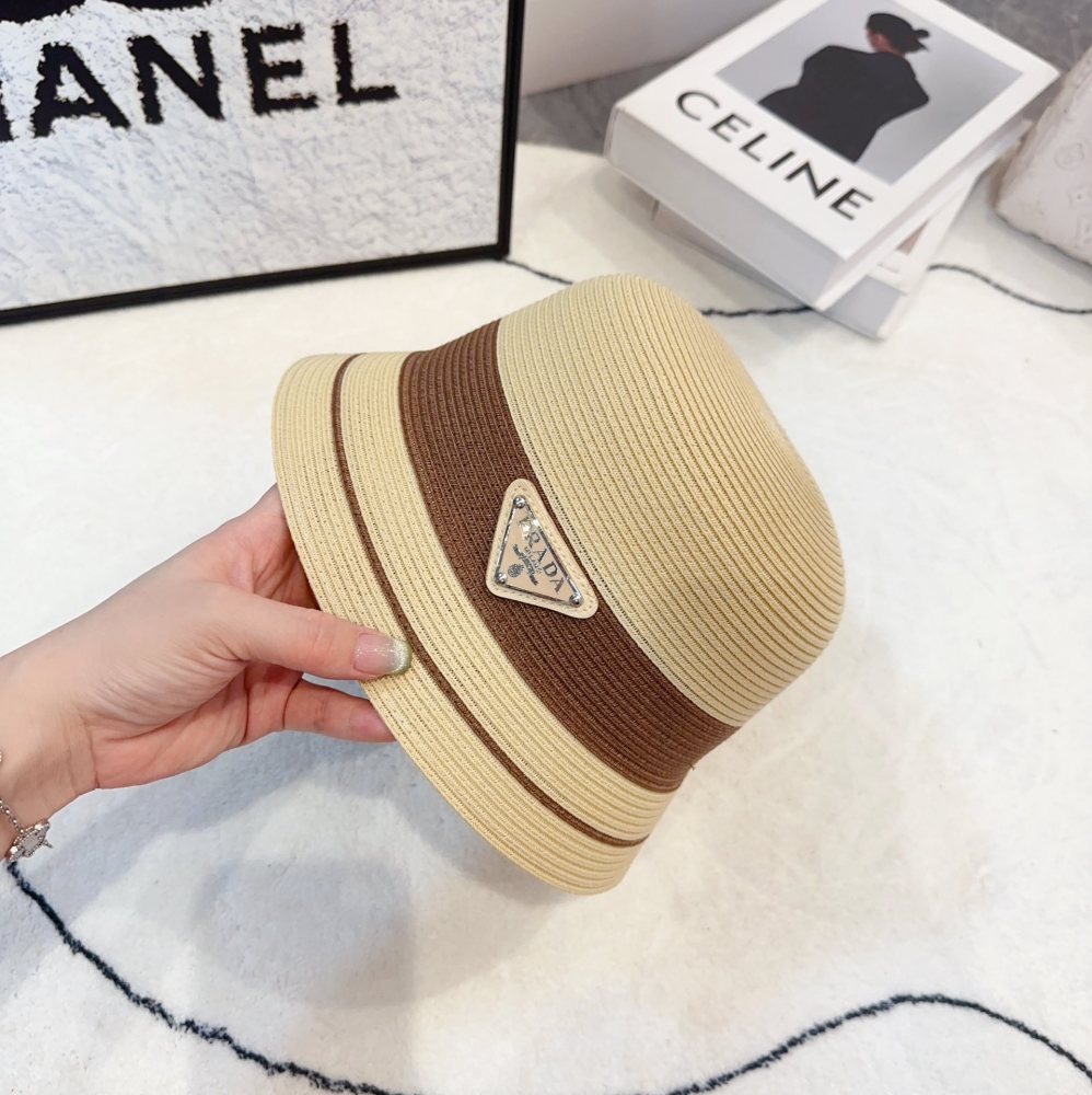 Prada straw bucket hat