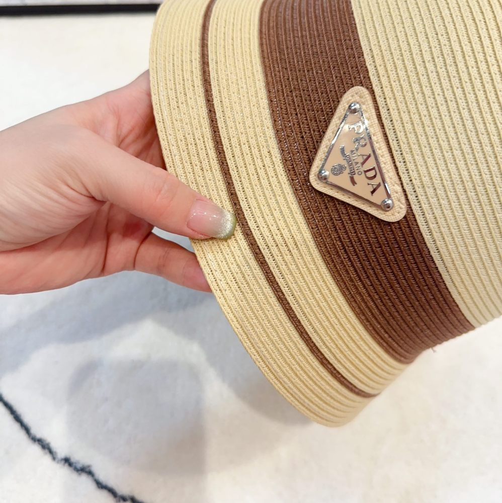 Prada straw bucket hat