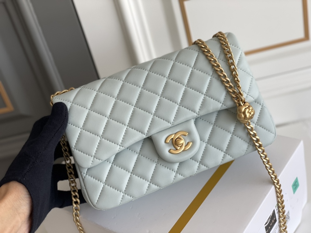 Chanel Camellia adjustment buckle CF bag 23S 23.5cm Mirror Boutique