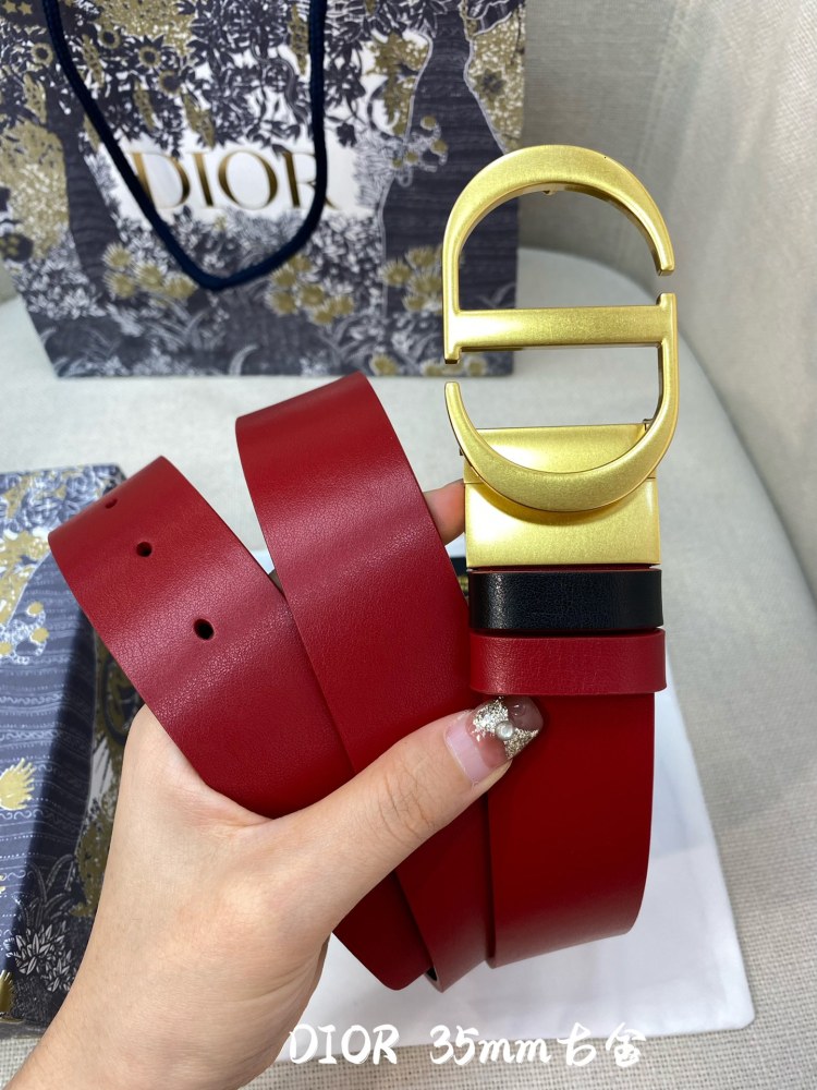 DIOR reversible ladies and mens belts 3.5CM
