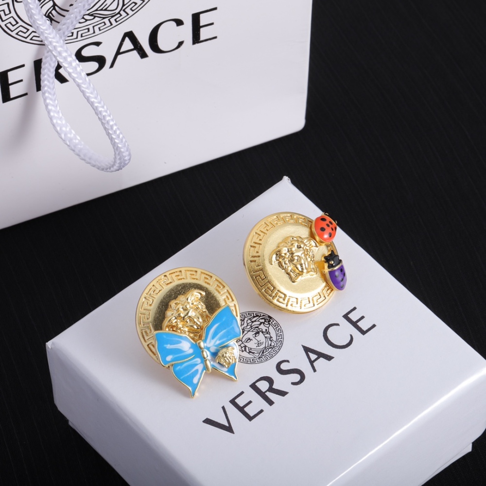 Versace stud earrings