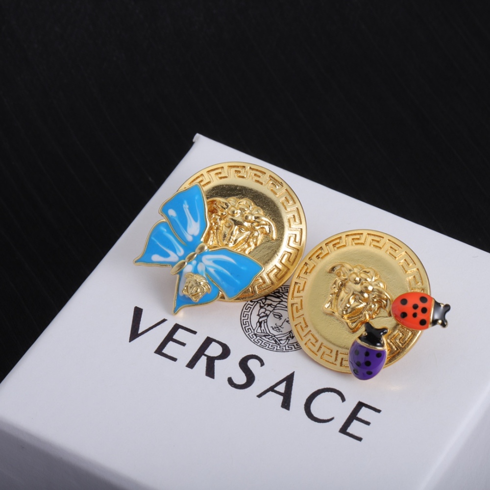 Versace stud earrings