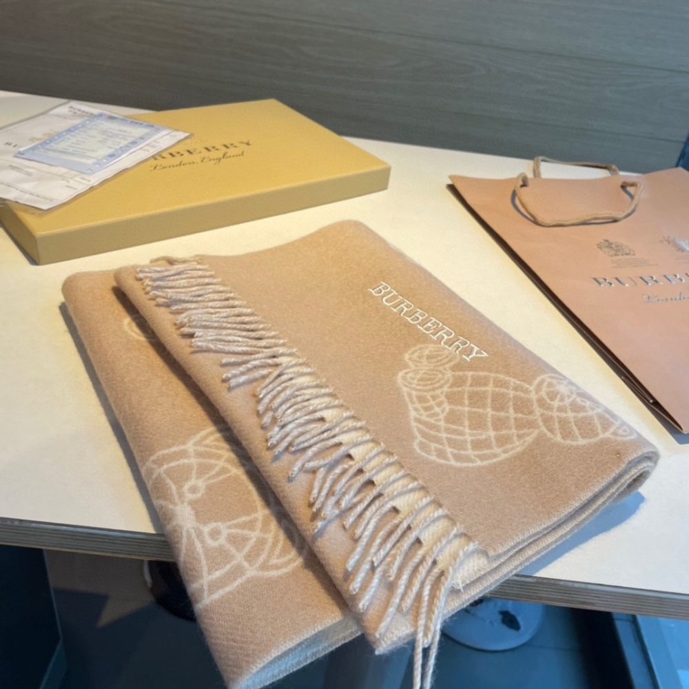 Burberry Teddy Bear Collection Cashmere Scarf