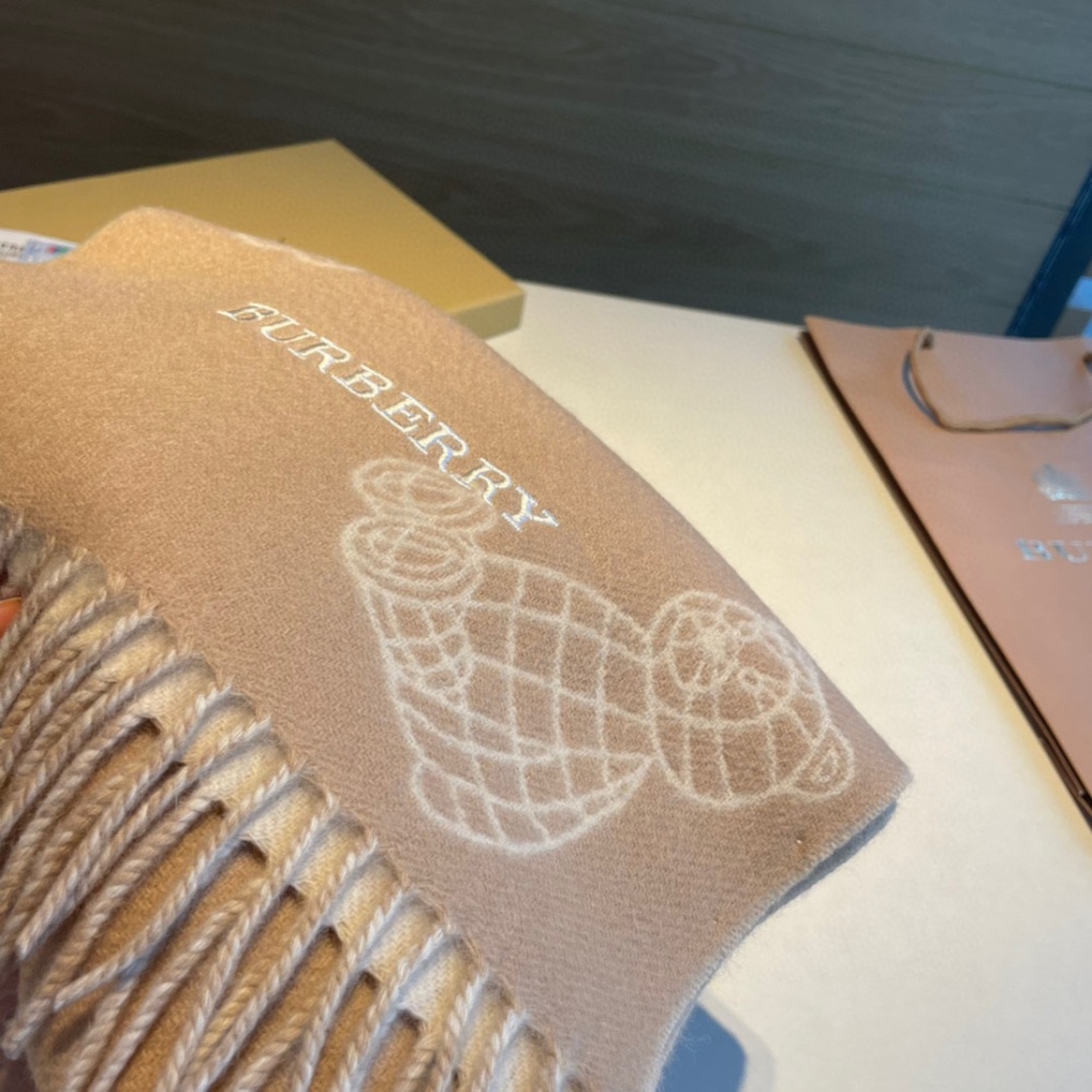Burberry Teddy Bear Collection Cashmere Scarf