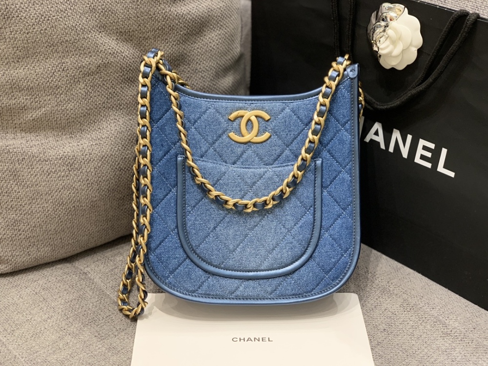Chanel Denim  HOBO bag Mirror Boutique