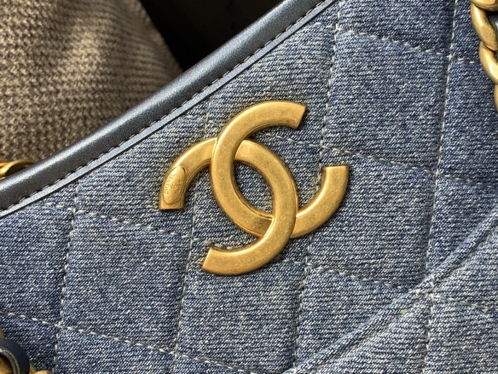 Chanel Denim  HOBO bag Mirror Boutique