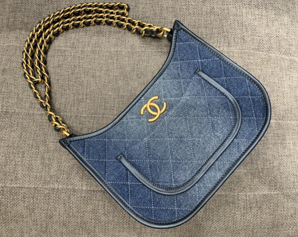 Chanel Denim  HOBO bag Mirror Boutique