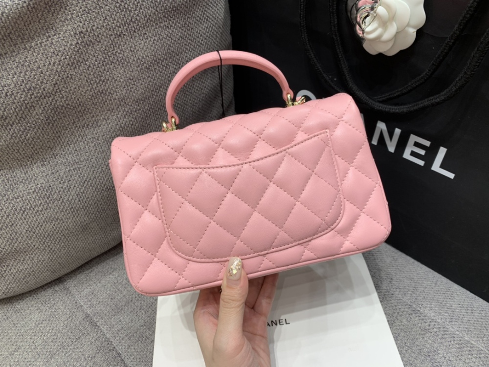 Chanel coco handle 20cm pink Mirror Boutique