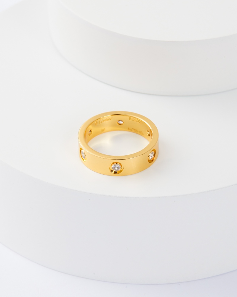 Cartier  rings Wide version 6 diamonds