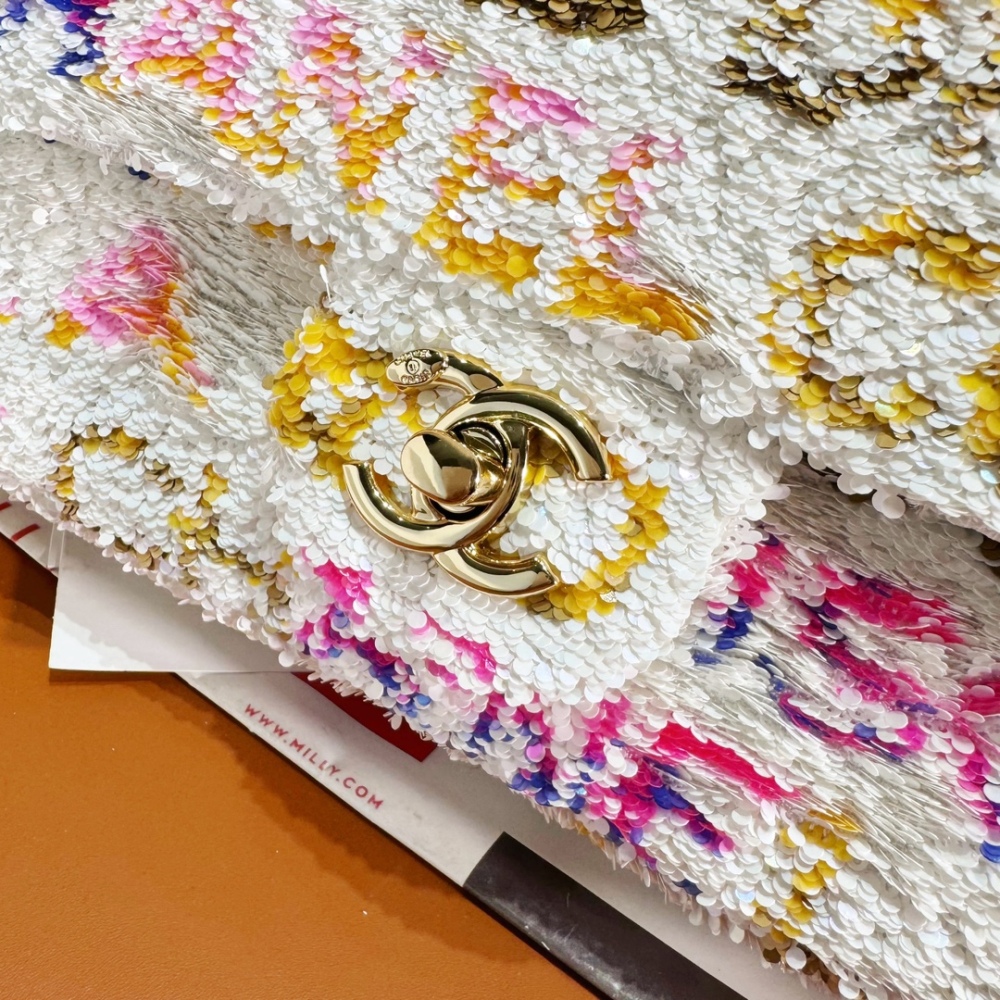 Chanel 24C Handmade CF with diamond Bag Mirror Boutique