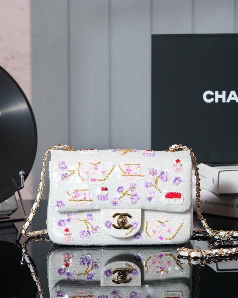 Chanel 24C Handmade CF with sequin Bag Mirror Boutique