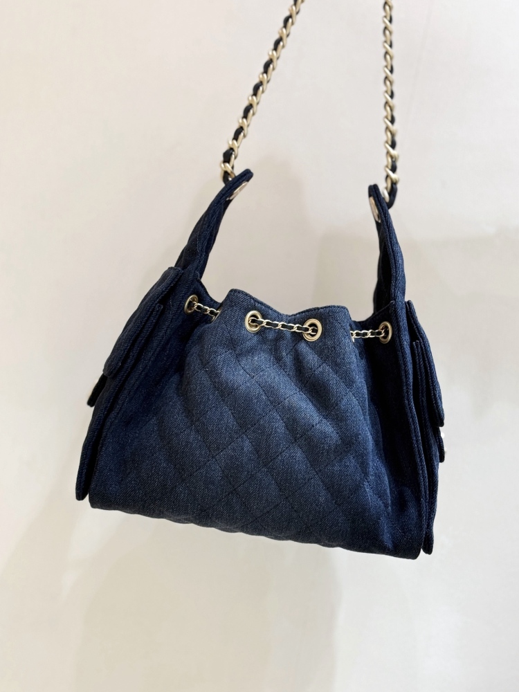 Chanel 25s 25bag denim hobo MM Genuine level（99%）