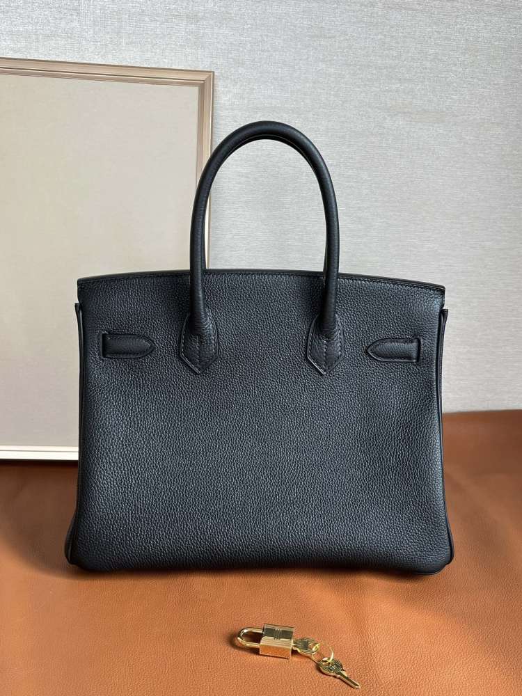 Hermès 𝗯𝗶𝗿𝗸𝗶𝗻 30cm Togo black Full Handmade Mirror Boutique