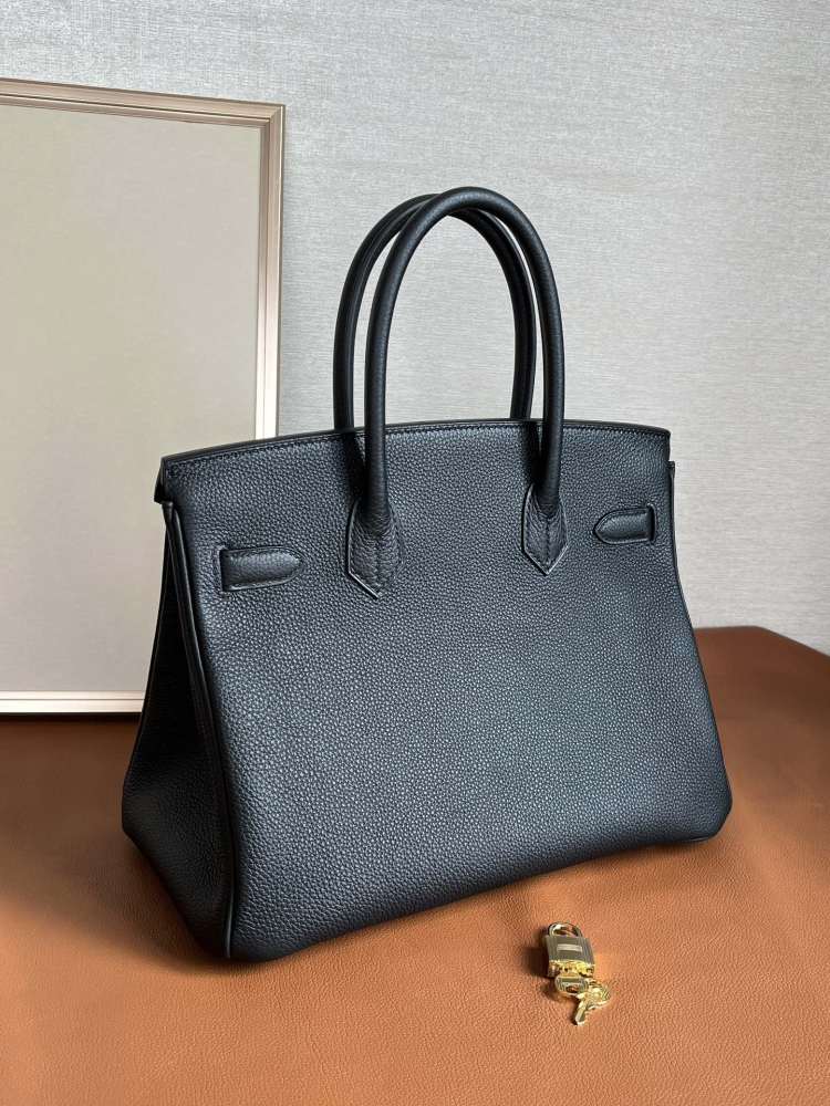 Hermès 𝗯𝗶𝗿𝗸𝗶𝗻 30cm Togo black Full Handmade Mirror Boutique
