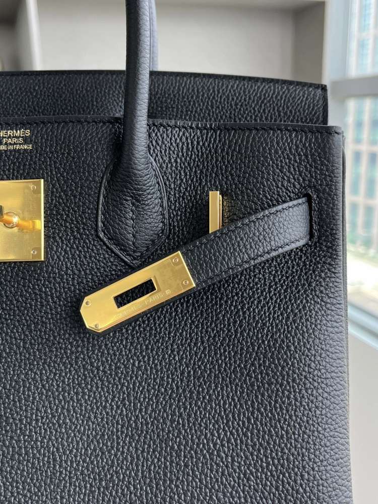 Hermès 𝗯𝗶𝗿𝗸𝗶𝗻 30cm Togo black Full Handmade Mirror Boutique