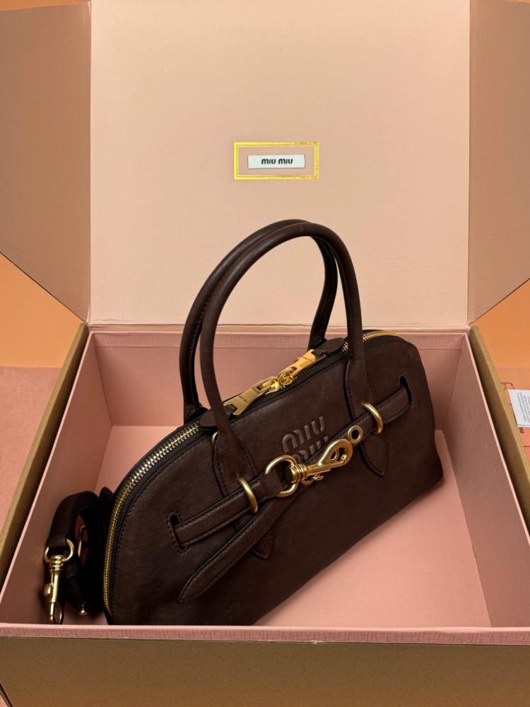 MiuMiu Aventure Nappa handbag 5BB168 Mirror Boutique