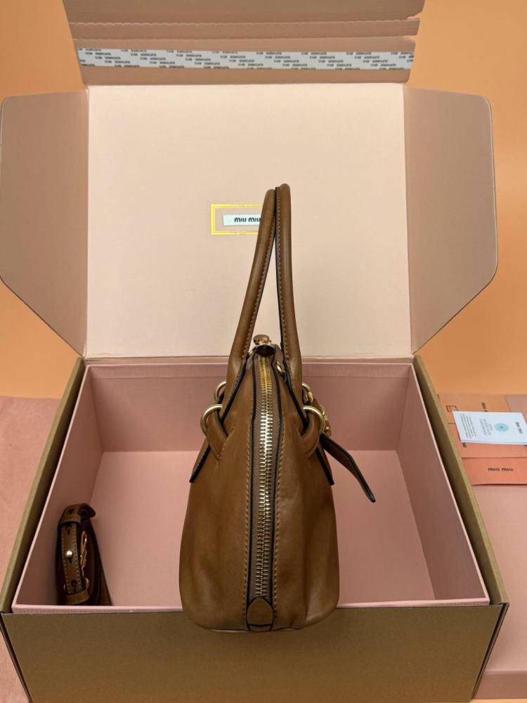MiuMiu Aventure Nappa handbag 5BB168 Mirror Boutique