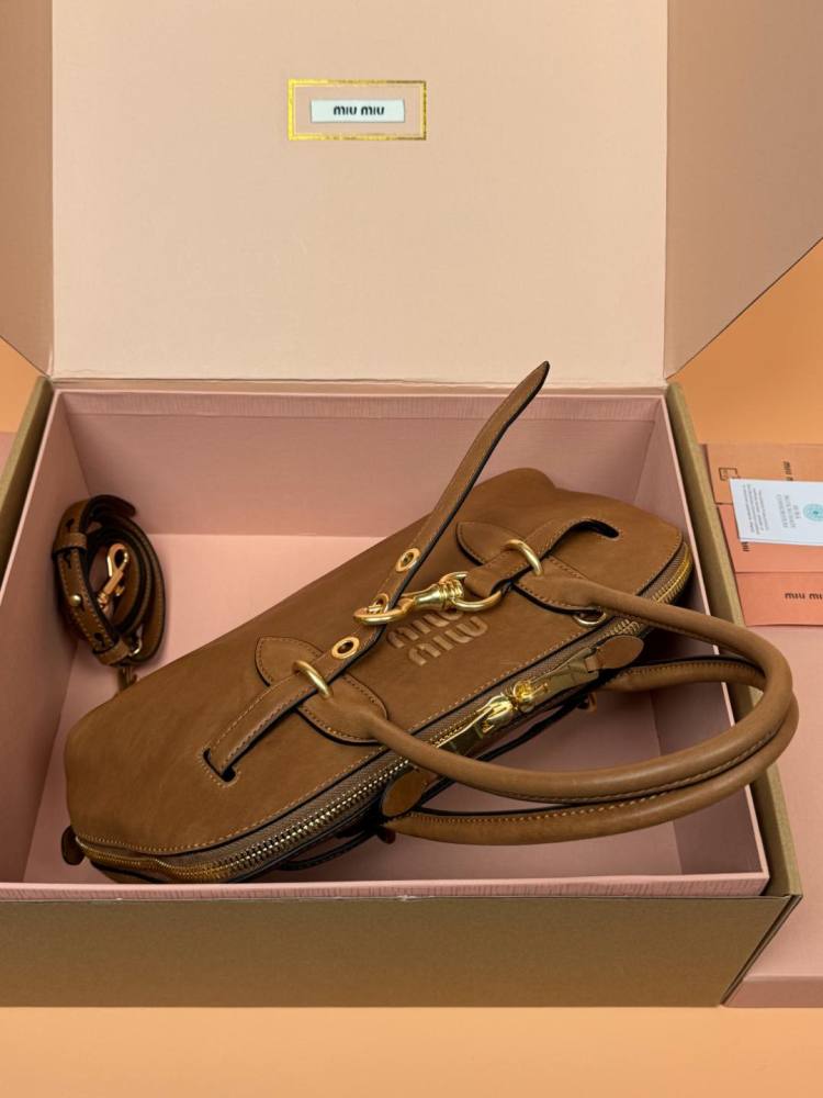 MiuMiu Aventure Nappa handbag 5BB168 Mirror Boutique