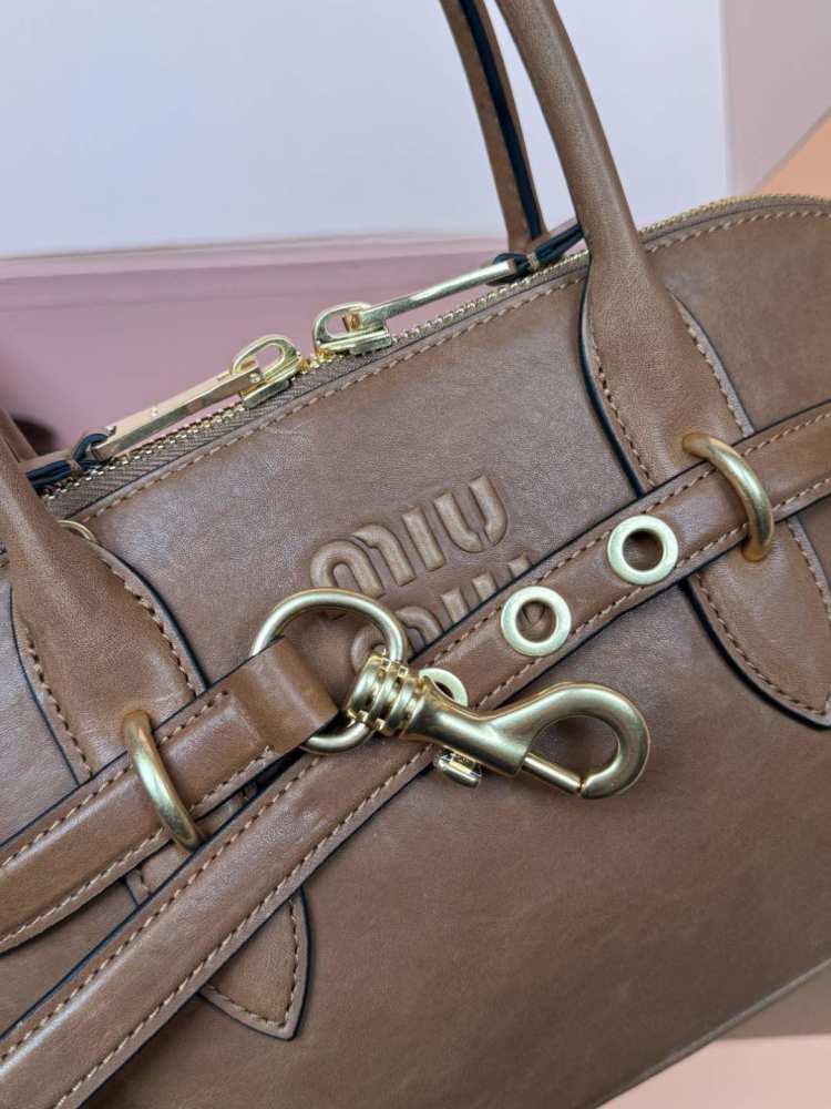 MiuMiu Aventure Nappa handbag 5BB168 Mirror Boutique