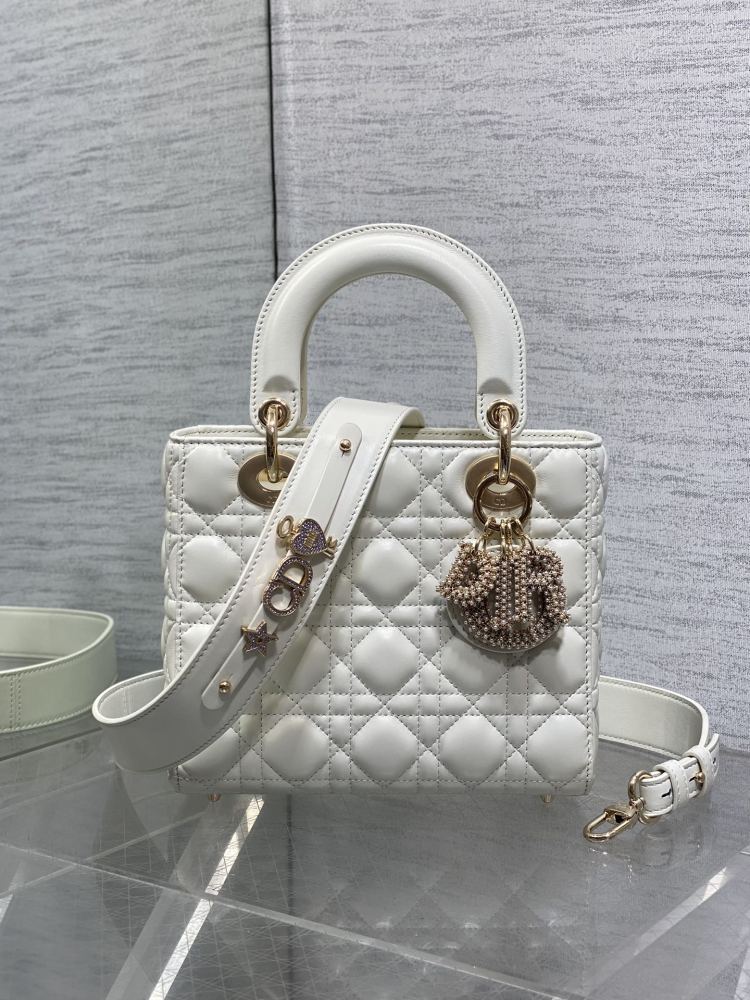 Dior Mini lady Limited edition pearl buckle 20cm Mirror Boutique