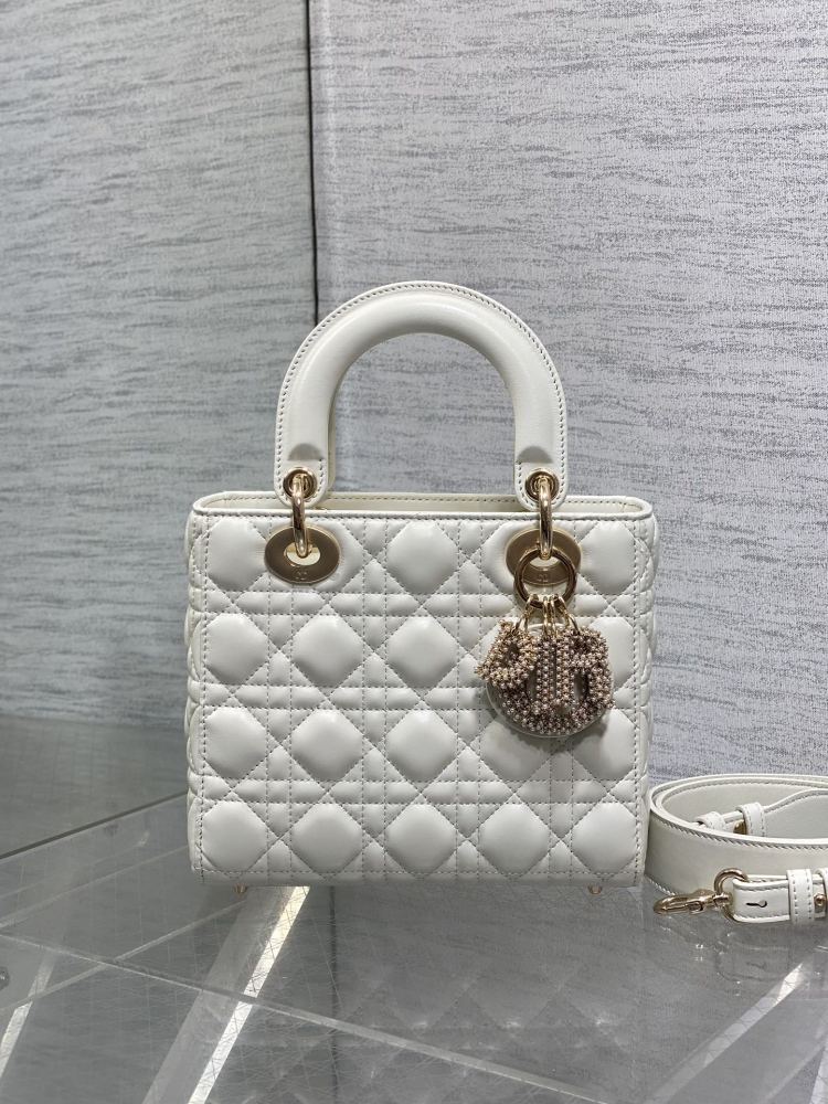 Dior Mini lady Limited edition pearl buckle 20cm Mirror Boutique