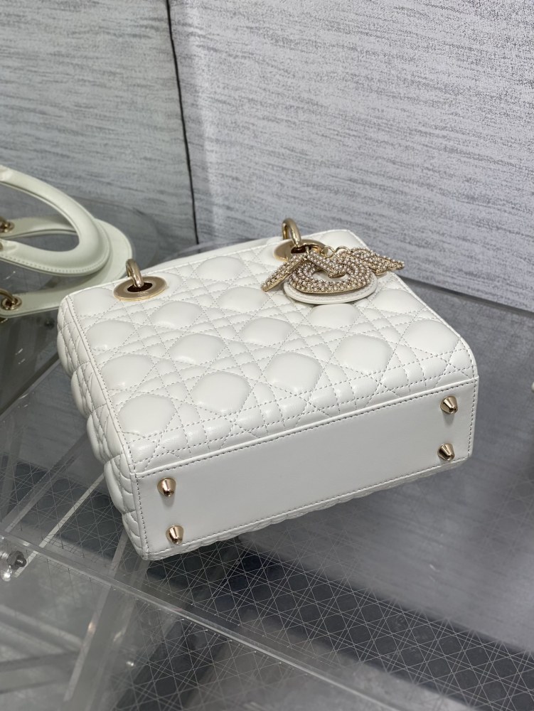 Dior Mini lady Limited edition pearl buckle 20cm Mirror Boutique
