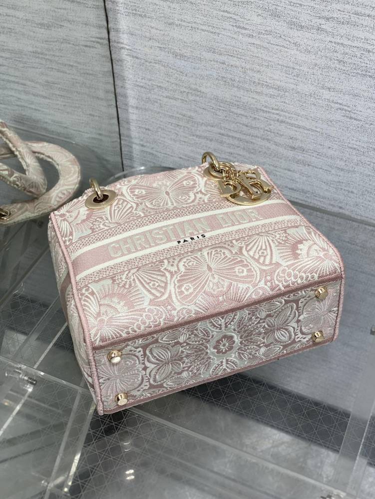 Dior Lady D-Lite embroidery Bag 24cm 44532 Mirror  Boutique