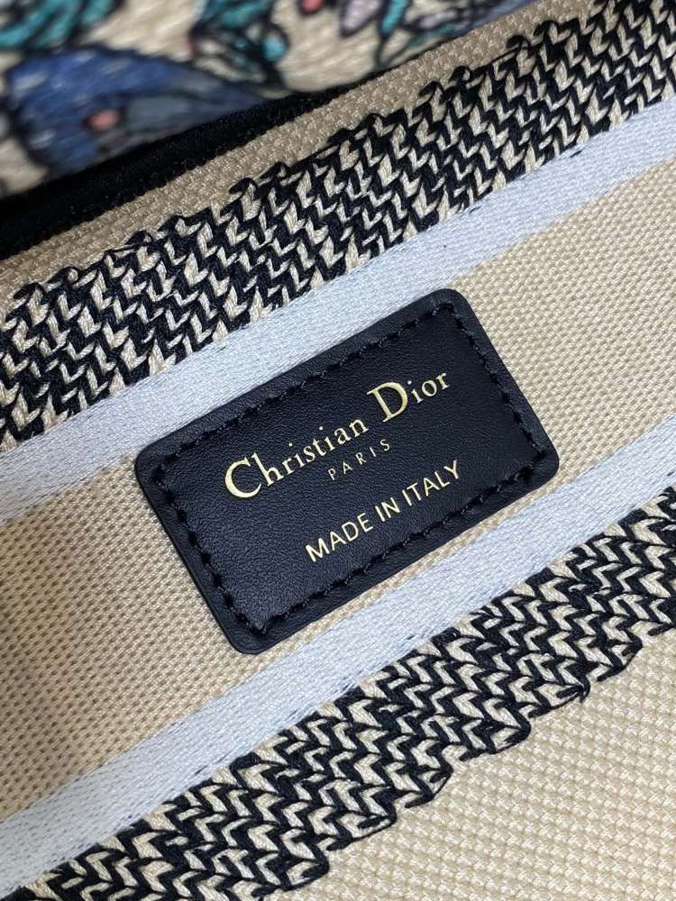 Dior Lady D-Lite embroidery Bag 24cm 44532 Mirror  Boutique