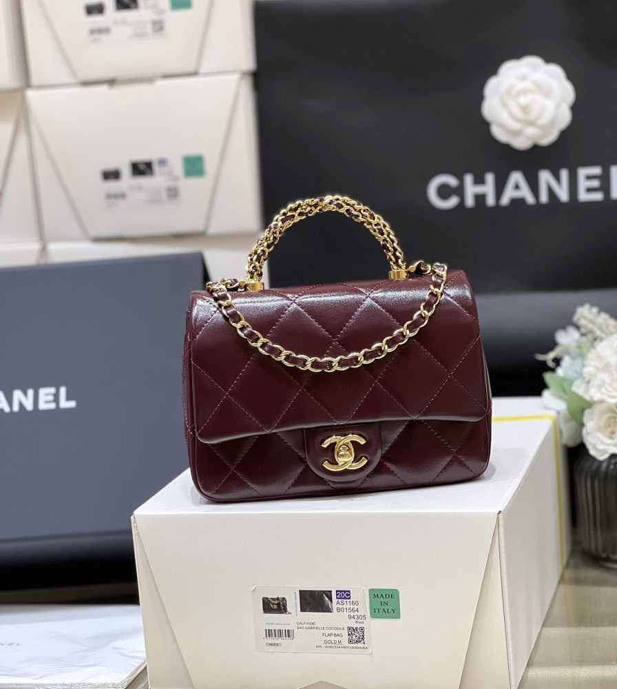 Chanel 24B Mini Flap with Top Handle AS5032 Genuine level（99%）