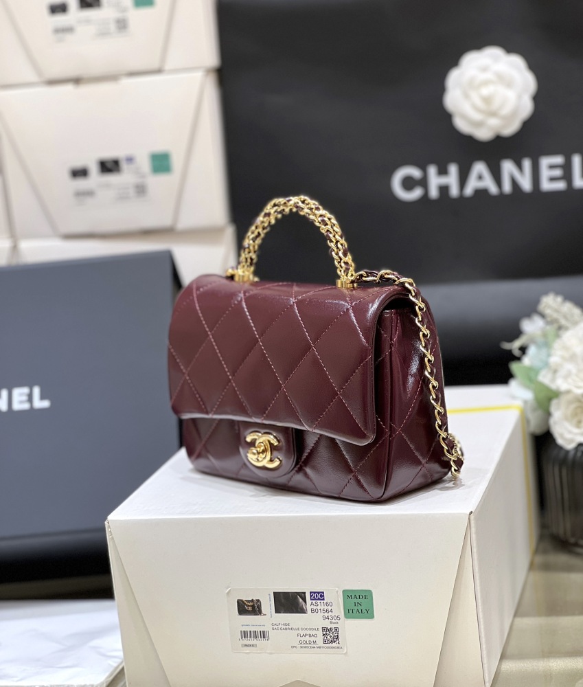 Chanel 24B Mini Flap with Top Handle AS5032 Genuine level（99%）