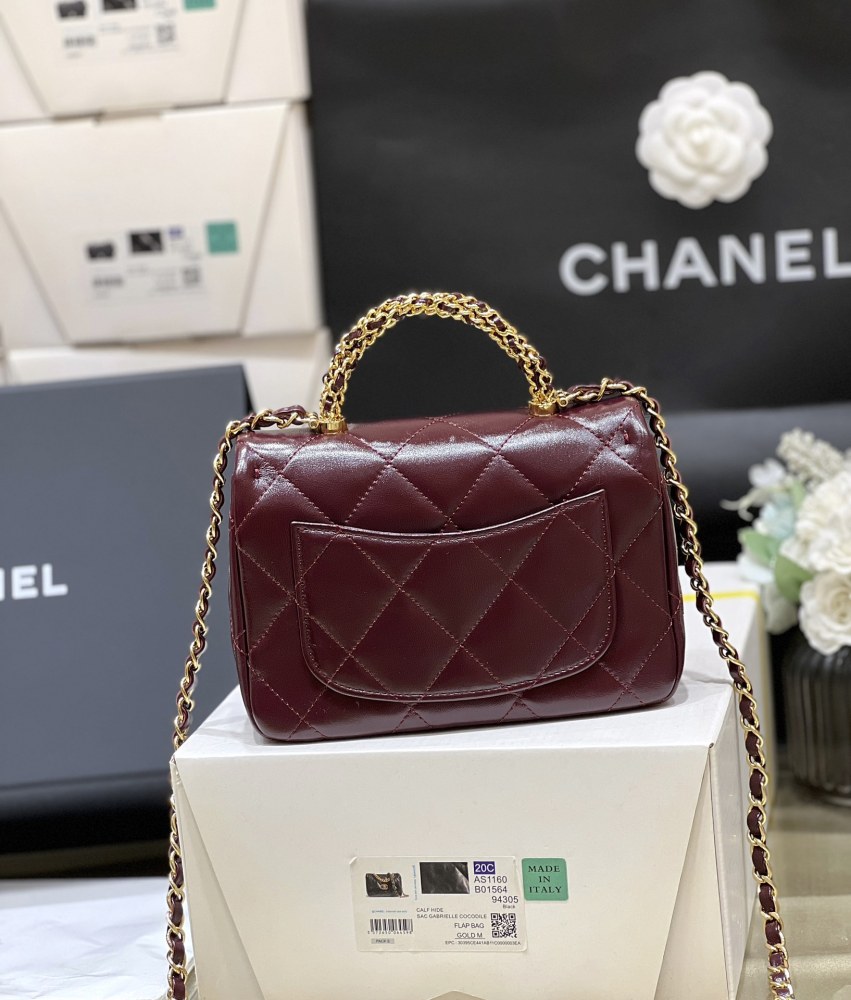 Chanel 24B Mini Flap with Top Handle AS5032 Genuine level（99%）