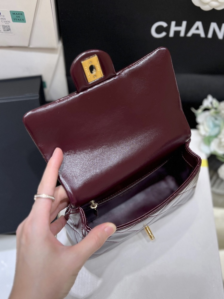 Chanel 24B Mini Flap with Top Handle AS5032 Genuine level（99%）