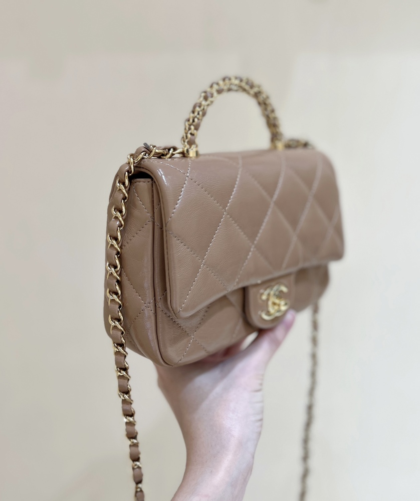 Chanel 24B Mini Flap with Top Handle AS5032 Genuine level（99%）
