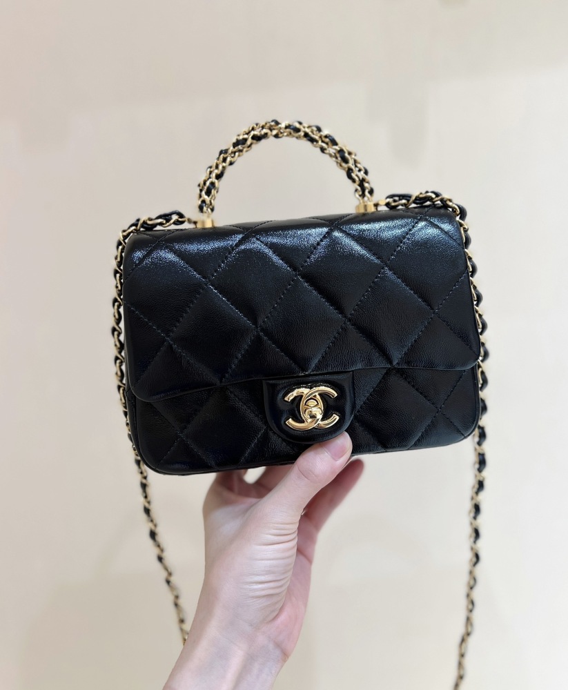 Chanel 24B Mini Flap with Top Handle AS5032 Genuine level（99%）