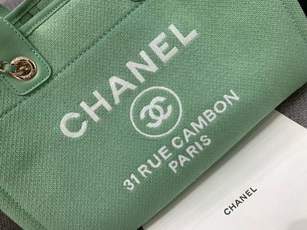 Chanel 22S beach Tote shopping bag  34cm mirror boutique